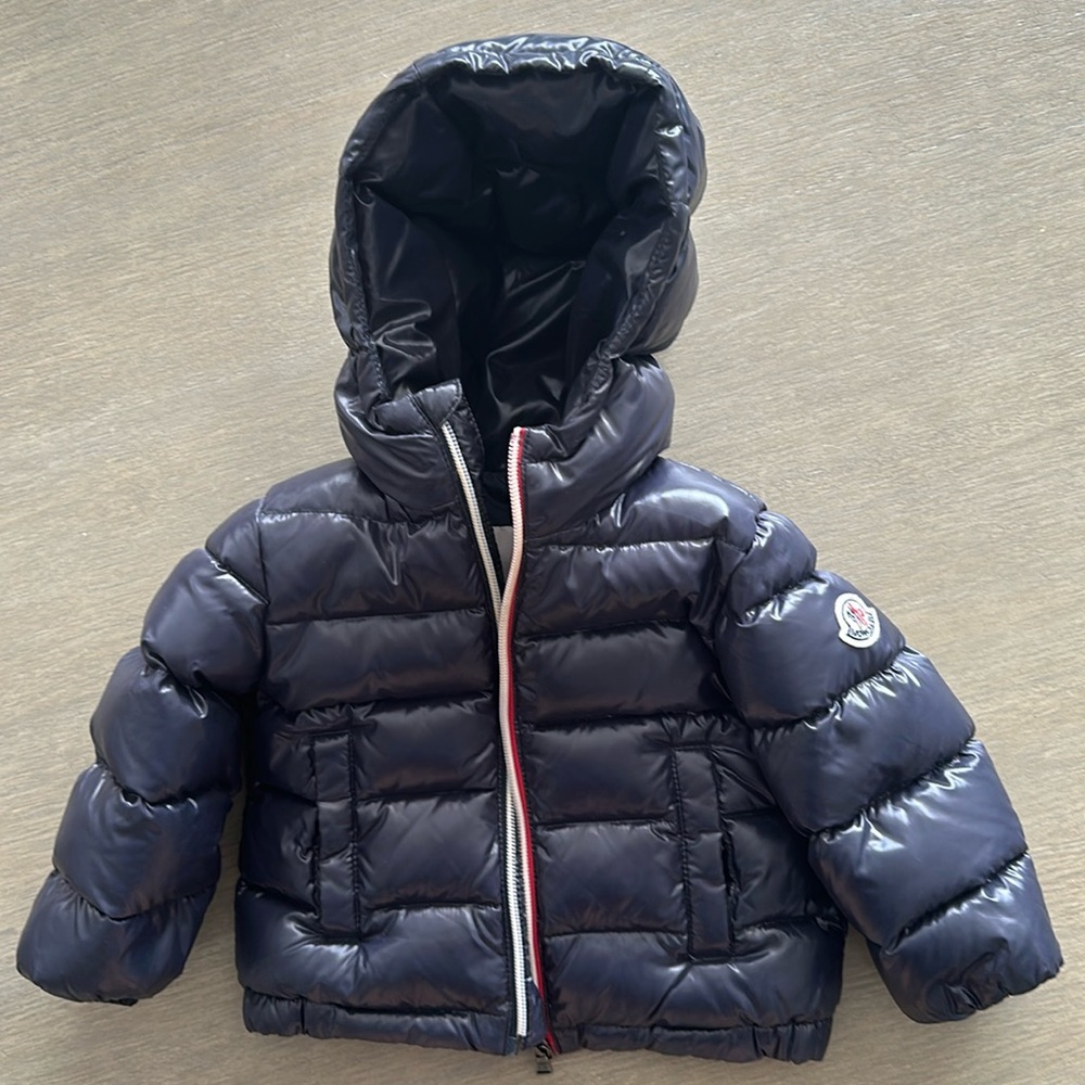 Like new navy Moncler 12-18 month coat